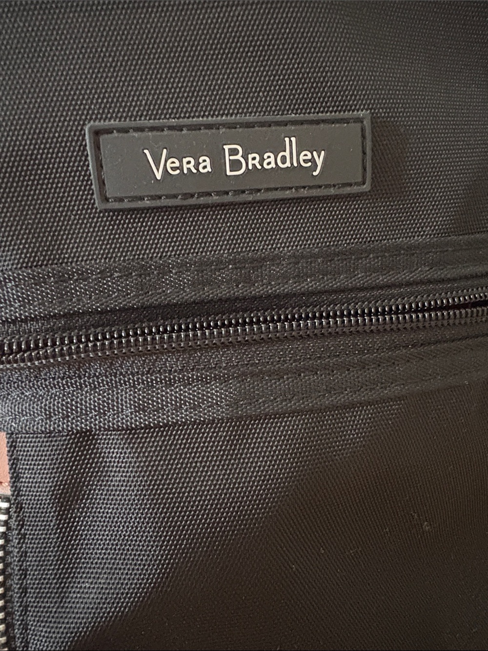 Vera Bradley Black Wheeled Backpack with Floral Interior - Picture 5 of 14